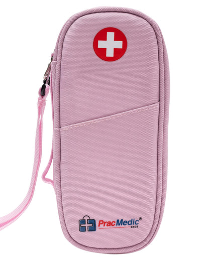 PracMedic Bags Epipen Carry Case– Insulated Epi Pens Carrying Case for Epipens, Auvi-Q, Inhaler, Allergy Medication & Diabetes Supply– Durable Emergency Medical Pouch for Travel (Red)