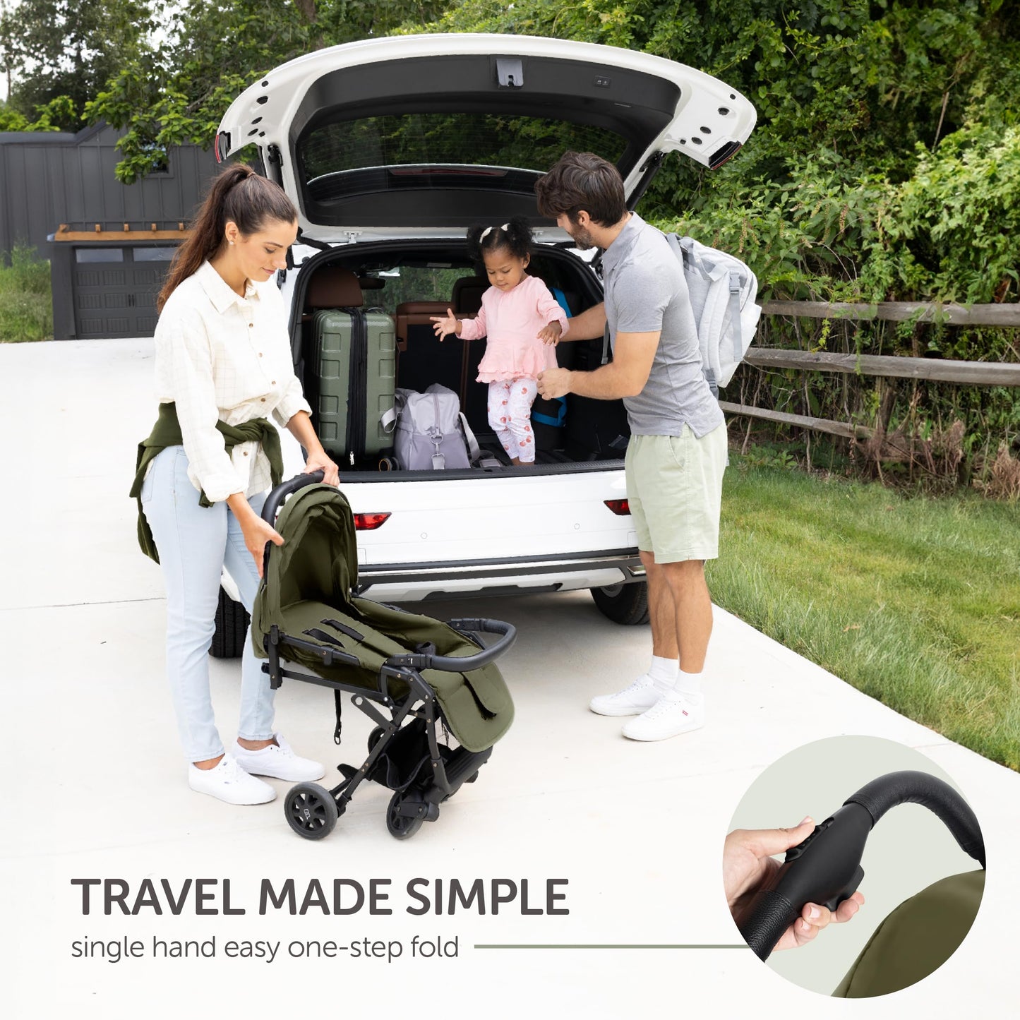 Lightweight Travel Stroller for Baby & Toddlers - Easy Fold & Compact Stroller with Canopy, Storage Basket, Multi-Position Recline & Convenient One-Hand Fold (Grey)