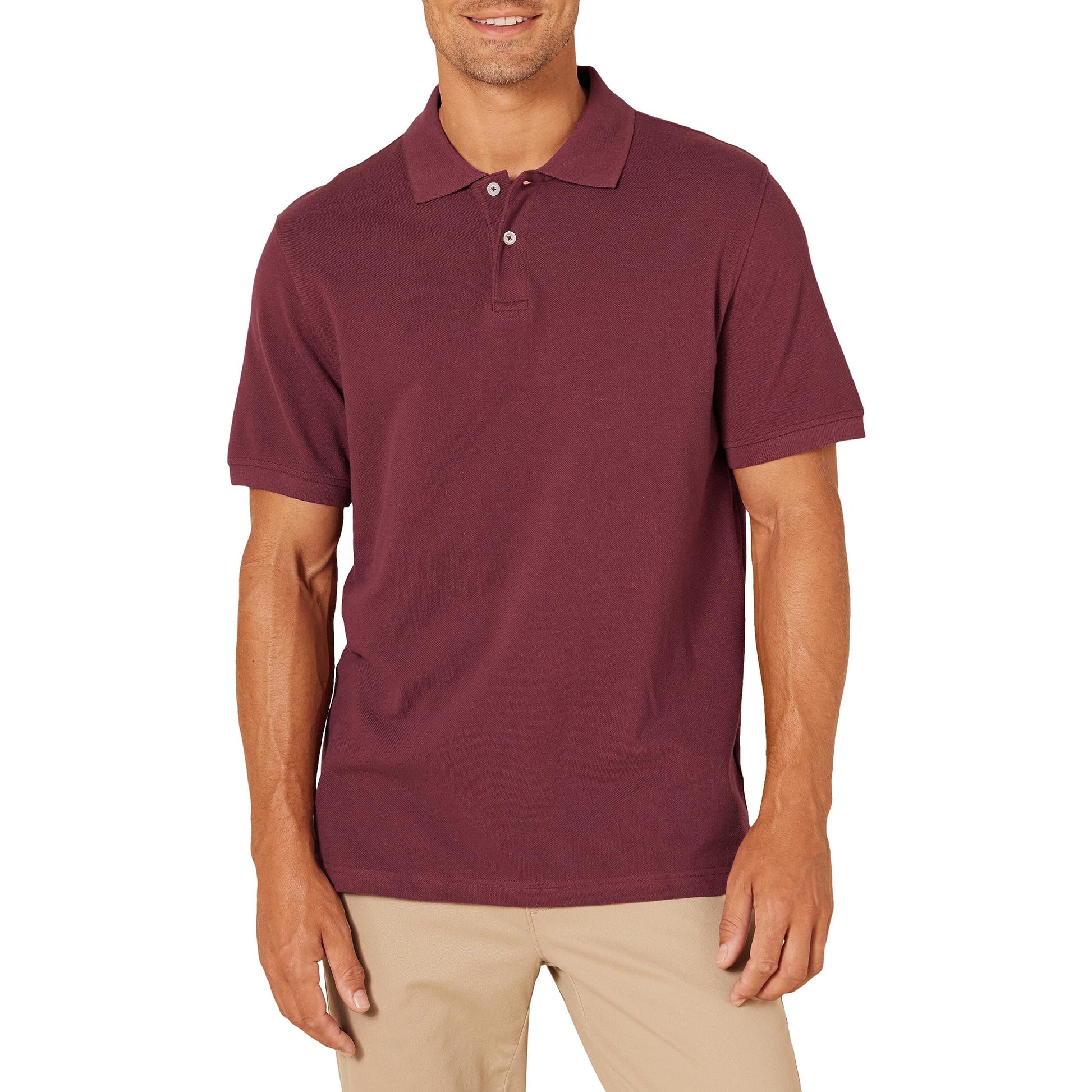 Amazon Essentials Mens Slim-Fit Cotton Pique Polo Shirt
