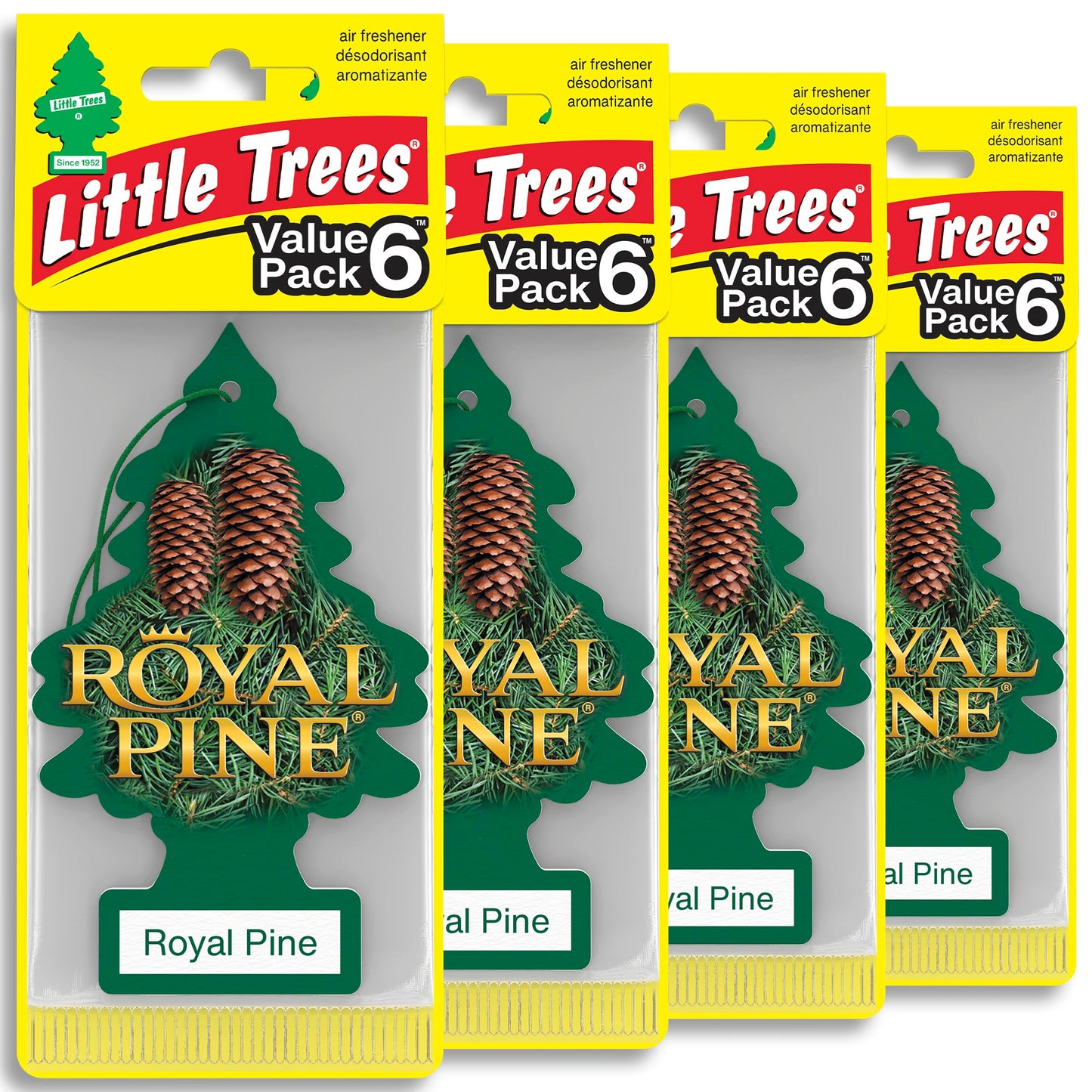 LITTLE TREES Car Air Freshener | Hanging Tree Provides Long Lasting Scent for Auto and Home | Black Ice, 24 Air Fresheners