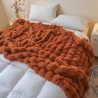 LIFEREVO Fluffy Faux Rabbit Fur Bubble Throw Review: A Soft, Stylish, and Versatile Blanket