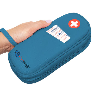 PracMedic Bags Epipen Carry Case– Insulated Epi Pens Carrying Case for Epipens, Auvi-Q, Inhaler, Allergy Medication & Diabetes Supply– Durable Emergency Medical Pouch for Travel (Red)