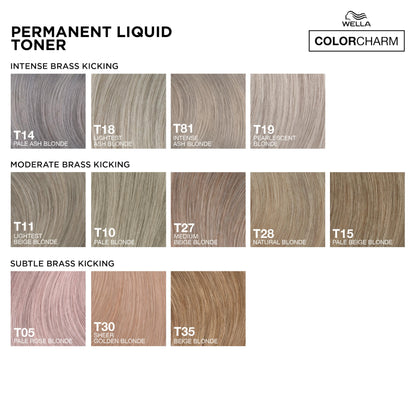 COLORCHARM Permanente Flüssigtönungen | Neutralisiert Gelbstich | Frei von Parabenen | Vegan | T18 Hellstes Aschblond | 41 ml