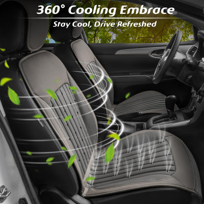 Paffenery 2026 Upgraded Cooling Car Seat Cover Front Seat, 12V-24V Ventilated Cooling Car Seat Cushion, Cooled Seat Cover for Car SUV Truck Universal Fit, Classic Black