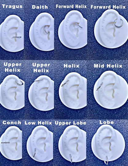 TDEBA Conch Piercing Schmuck, 316L Chirurgenstahl Segment Nasenring, CZ Knorpel Ohrringe, Lippenring, Segment Helix Rook Nahtloser Clicker Piercing Schmuck
