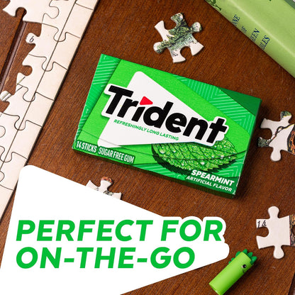 Trident Spearmint Sugar-Free Chewing Gum: A Refreshing Way to Keep Your Breath Fresh