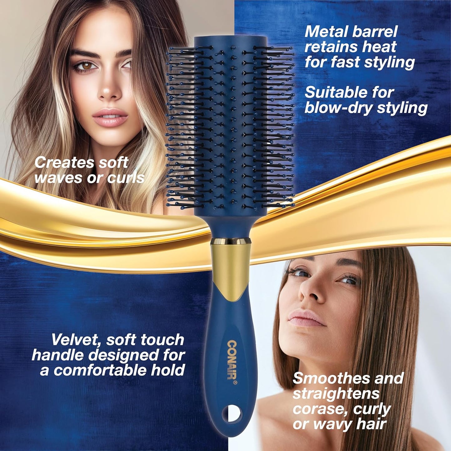 Conair Blue Velvet Touch Kissenbürste