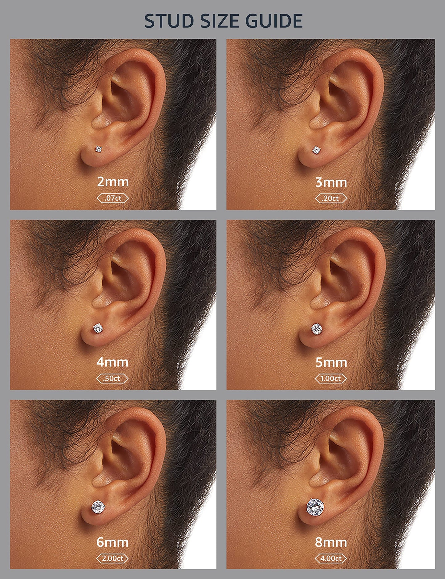 Amazon Essentials Yellow Gold Plated, Platinum or Rose Gold Plated Sterling Silver Infinite Elements Cubic Zirconia Stud Earrings | White, Blue, Green, or Pink Cubic Zirconia