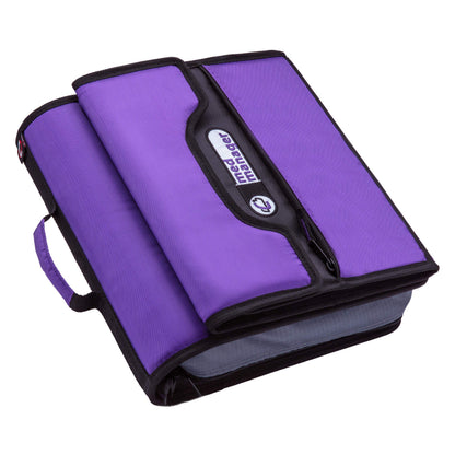 Med Manager Medicine Organizer and Portable Medical Binder, Holds (15) Pill Bottles - (11) Standard Size and (4) Large Bottles, Includes Removable 5-Tab File Folder, Black, 14 x 14 x 4 inches