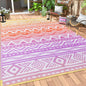 Lahome Outdoor Rugs 8x10 Waterproof, Reversible Outdoor Plastic Straw Rug for Camping Patio, RV Outdoor Rugs Outside, Outdoor Carpet for Porch Deck Backyard Picnic(Blue/Yellow,8'x 10')