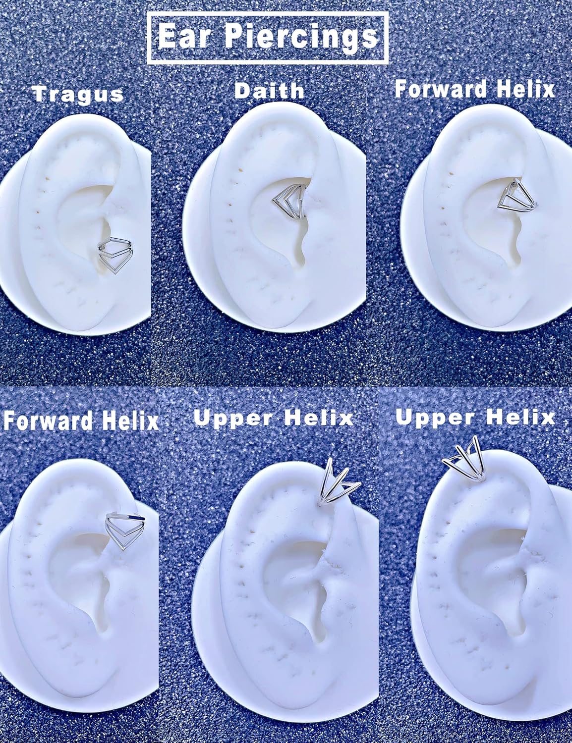 TDEBA Conch Piercing Schmuck, 316L Chirurgenstahl Segment Nasenring, CZ Knorpel Ohrringe, Lippenring, Segment Helix Rook Nahtloser Clicker Piercing Schmuck
