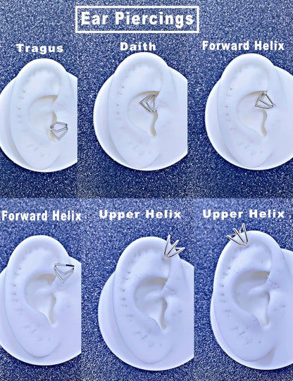 TDEBA Conch Piercing Schmuck, 316L Chirurgenstahl Segment Nasenring, CZ Knorpel Ohrringe, Lippenring, Segment Helix Rook Nahtloser Clicker Piercing Schmuck