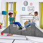 Yourigami Kids and Toddler Play Gym, Playroom Couch Set, Durable Modular Design, Green Meadows