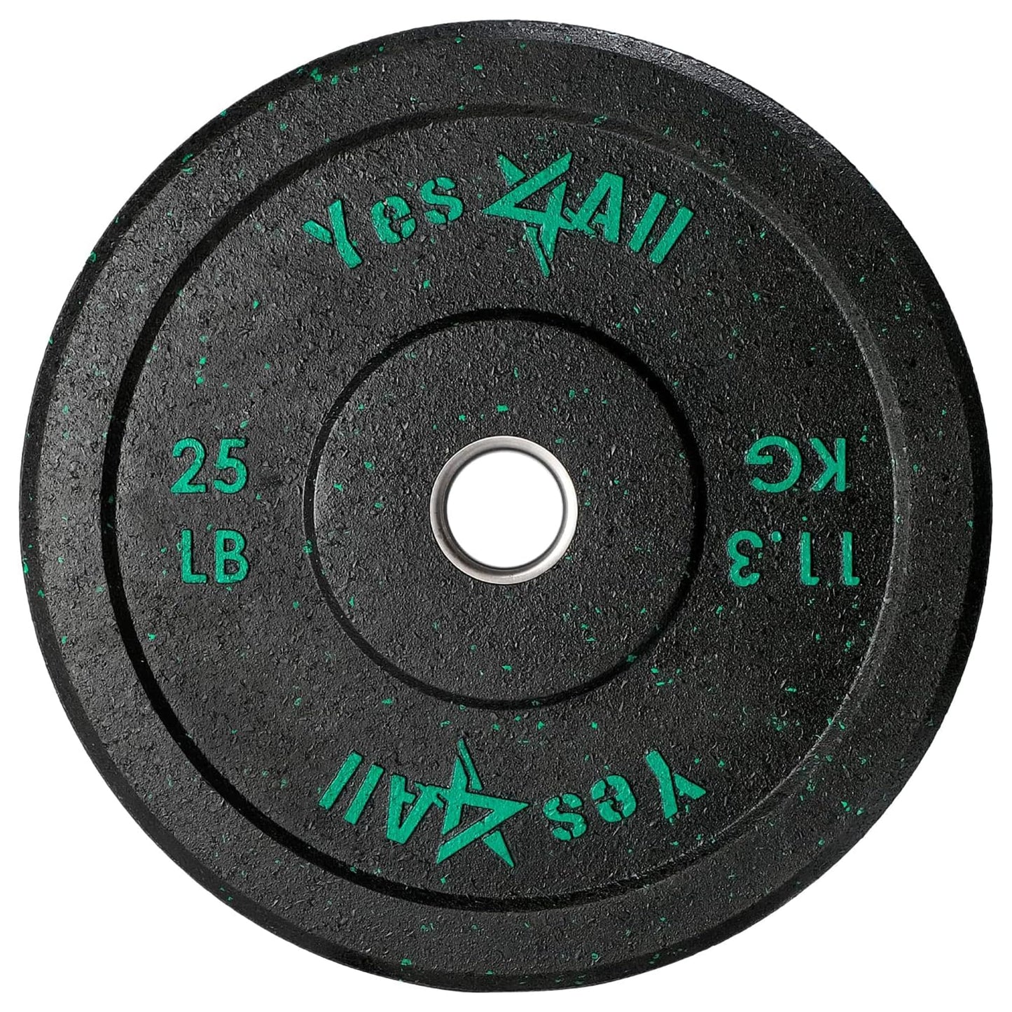 Yes4All 2" Bumper Plate, 10-190 LB Olympic Rubber Weight Plate with Steel Hub for WeightLifting, Strength Training, Home Gym, Less Impact, Absorb Bounce & Shock, Multiple Options