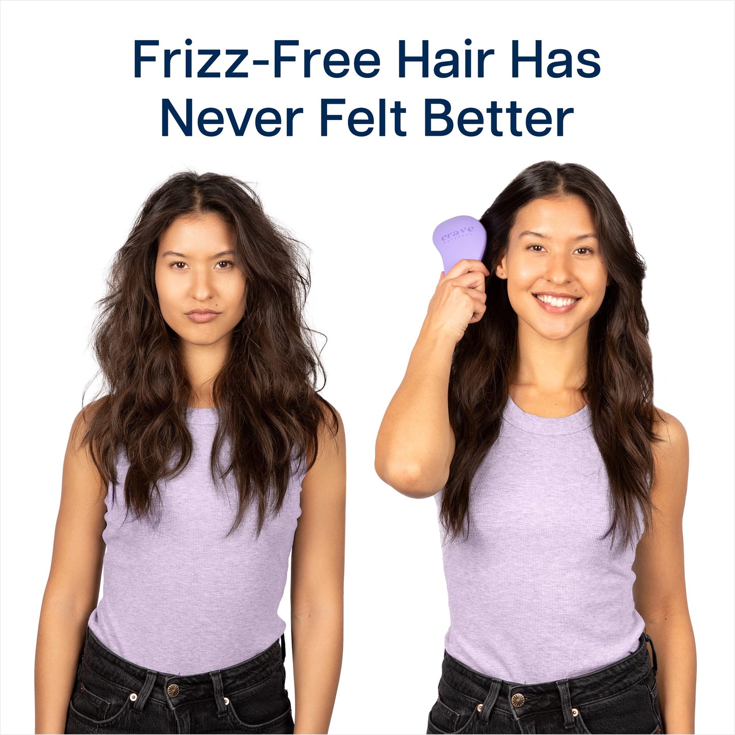 Crave Naturals Glide Thru Entwirrbürste für Erwachsene und Kinder. Entwirrbürste für natürliches, lockiges, glattes, nasses oder trockenes Haar. Haarbürsten für Frauen. Stylingbürste (Blau)