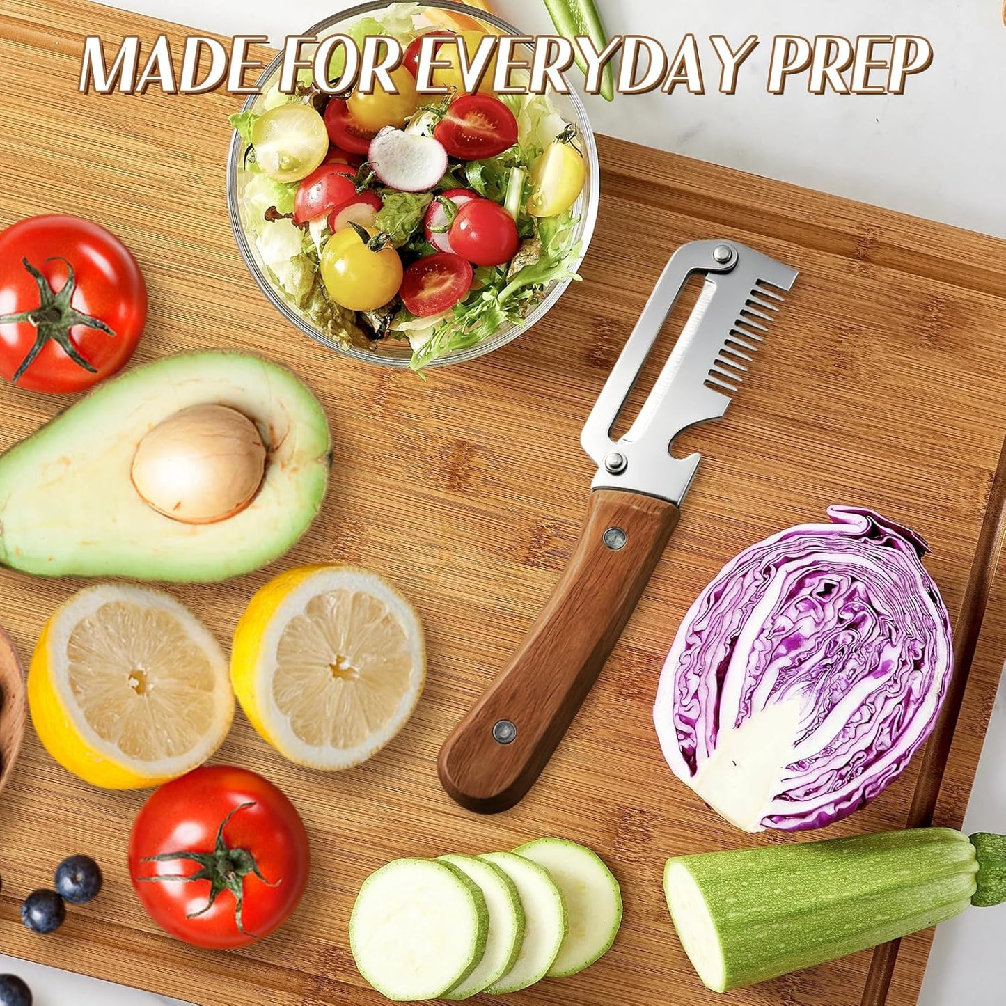 2026 Upgrade Vegetable Peeler With Wooden Handle