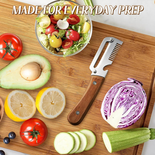 2026 Upgrade Vegetable Peeler With Wooden Handle