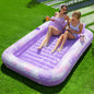 SLOOSH Inflatable Tanning Pool Lounger Float, 85" x 57" Extra Large Pool Floats Adult with Pillow, 4 in 1 Suntan Tub Raft Floatie,Sunbathing Bed Lounge for Water Blow Up Ball Pit Party Gifts, XL-Blue