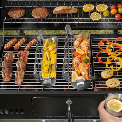SHIZZO Rolling Grill Basket: A Game-Changer for Outdoor Cooking