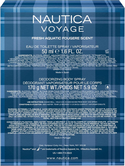 Nautica Voyage Eau de Toilette – Noten von Apfel, Zedernholz, Mimose, Herrenparfum, lang anhaltend, Alltagsduft, 100ml