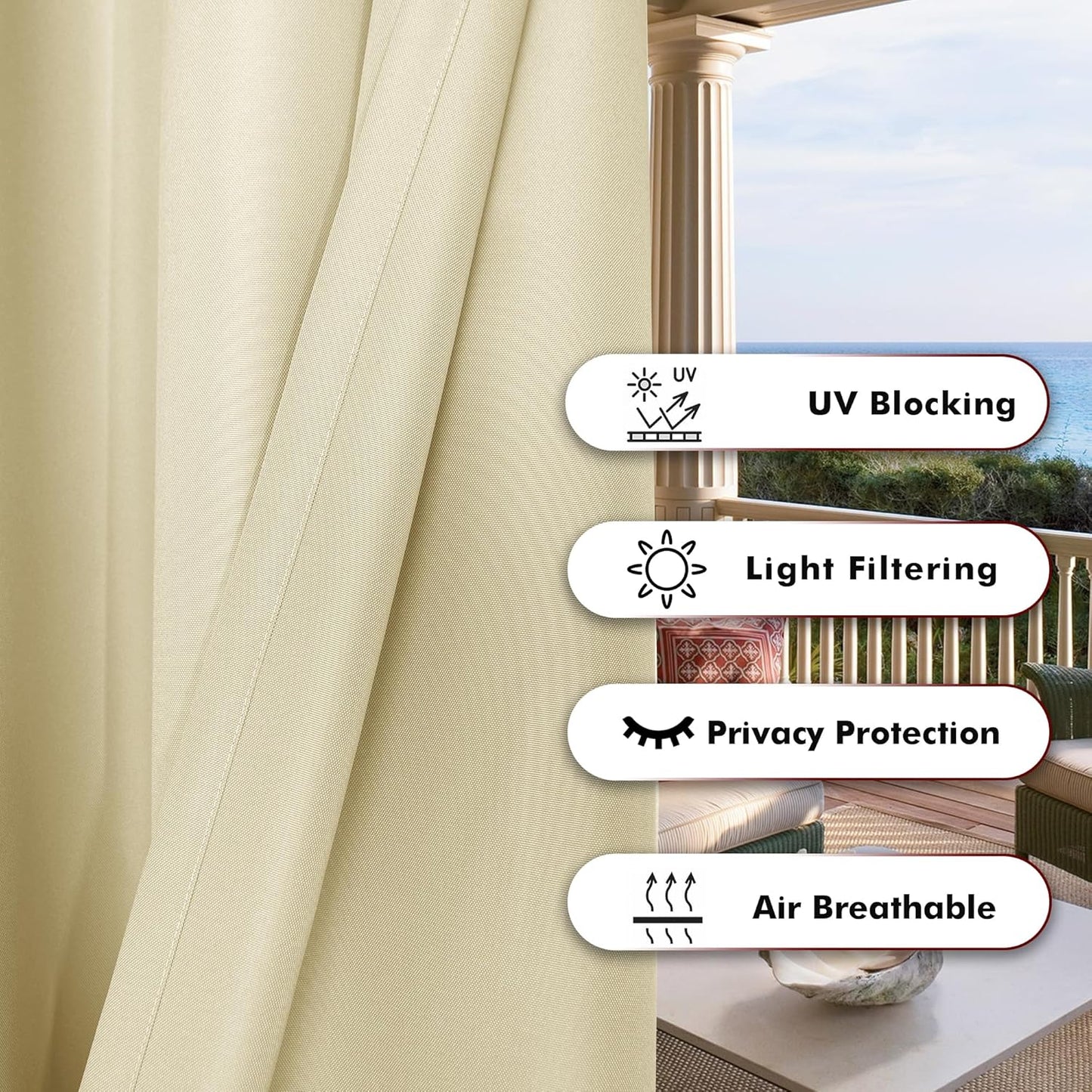 BONZER Waterproof Outdoor Curtains: Elevate Your Outdoor Space
