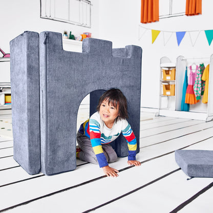 Yourigami Kids and Toddler Play Gym, Playroom Couch Set, Durable Modular Design, Green Meadows