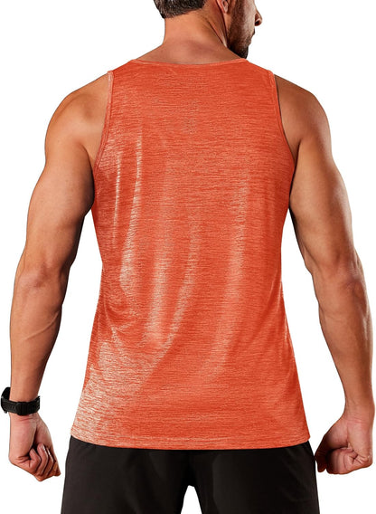 TACVASEN Herren Tanktops Schnelltrocknend Ärmelloses Workout Muskelshirt Sport Bodybuilding Fitness Performance T-Shirts