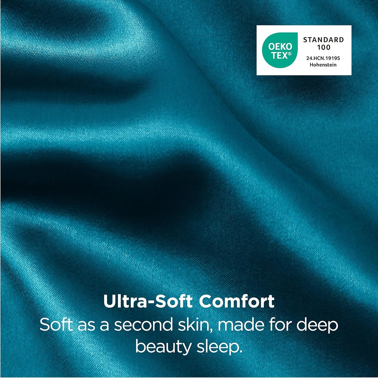 Bedsure Satin-Kissenbezug, Queen-Size, 2er-Pack, Seidenkissenbezügen ähnlich, seidige Kissenhüllen mit Hotelverschluss, Raumdeko, Valentinsgeschenke für Frauen und Männer, Grau, 50x75 cm