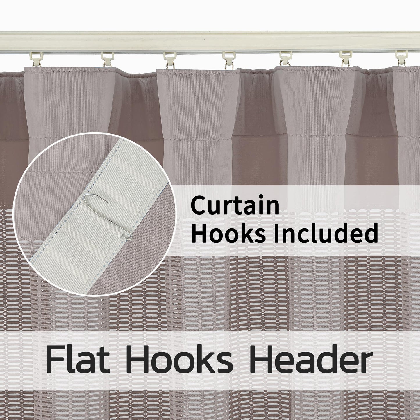 Inherent Flame Retardant Hospital Curtain Room Divider with Flat Hooks Cubicle Divider Privacy Medical Curtain for Hospital, Medical Clinic, Lab(1 Panel, 5x8FT,Grey)