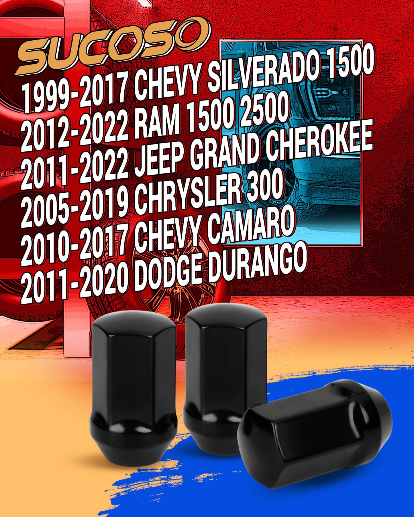 M14x1.5 Lug Nuts Fit Cadillac CTS Chevy Camaro Dodge Charger Challenger Charger Tesla, 20PCS OEM/Stock Style Black 14mmx1.5 Wheel Lug Nuts 7/8" Hex Replace 6509873AA 611-331 6509-873AA 5Lug Rim Sedan