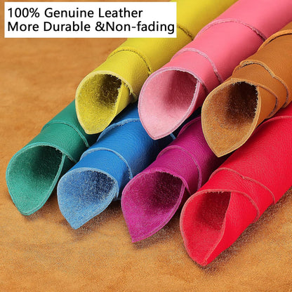 2 Packs Sunglasses Holder for Car Visor, Genuine Leather Car Sunglass Holder, Glasses Clip for Cars,Auto Interior Accessories Universal for SUV Pickup Truck (Black-(2 Pcs)