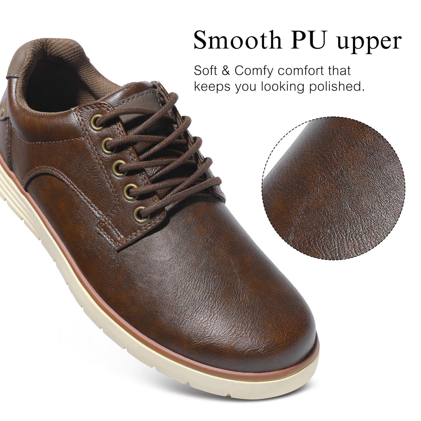 Men Dress Shoes Casual Lace Up Oxfords – Comfortable for Business Travel Work