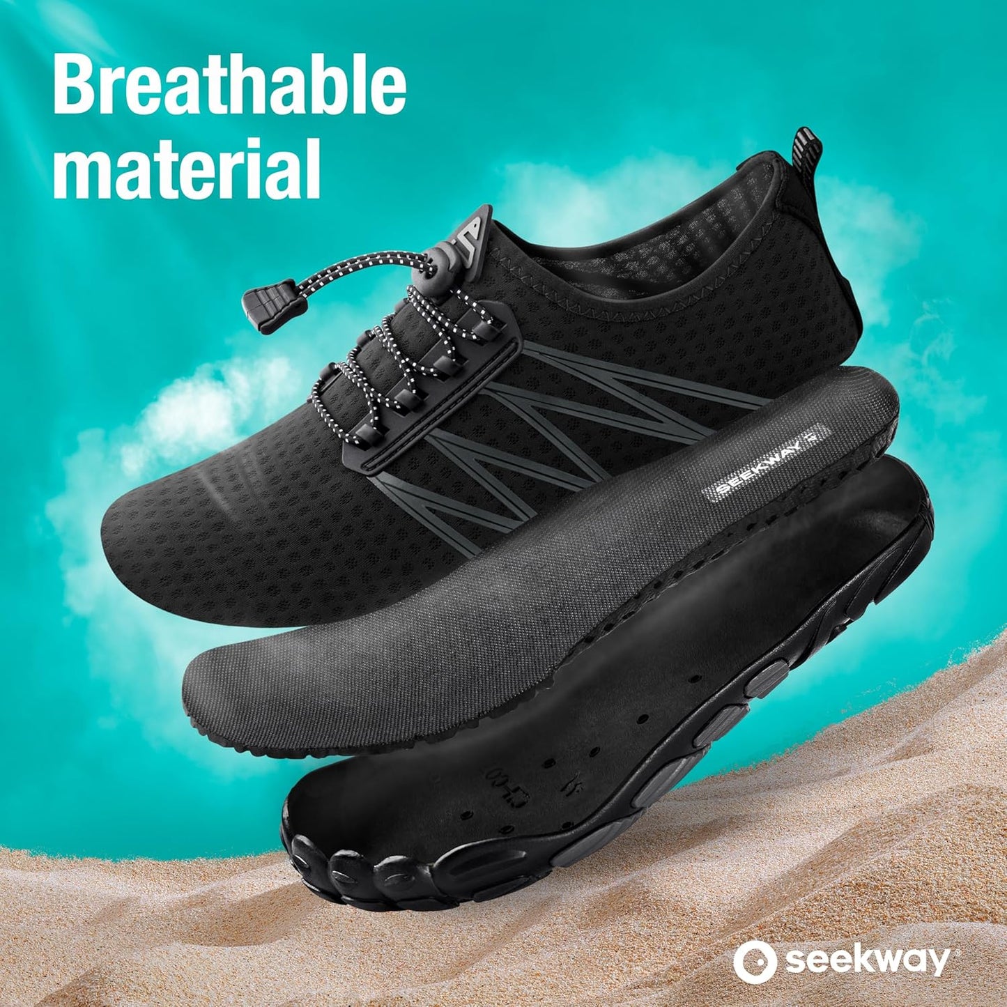 SEEKWAY Wasserschuhe Herren Damen Erwachsene Quick-Dry Badeschuhe Barfußschuhe für Strand Schwimmen Fluss Pool See Wandern Kajak Surfen