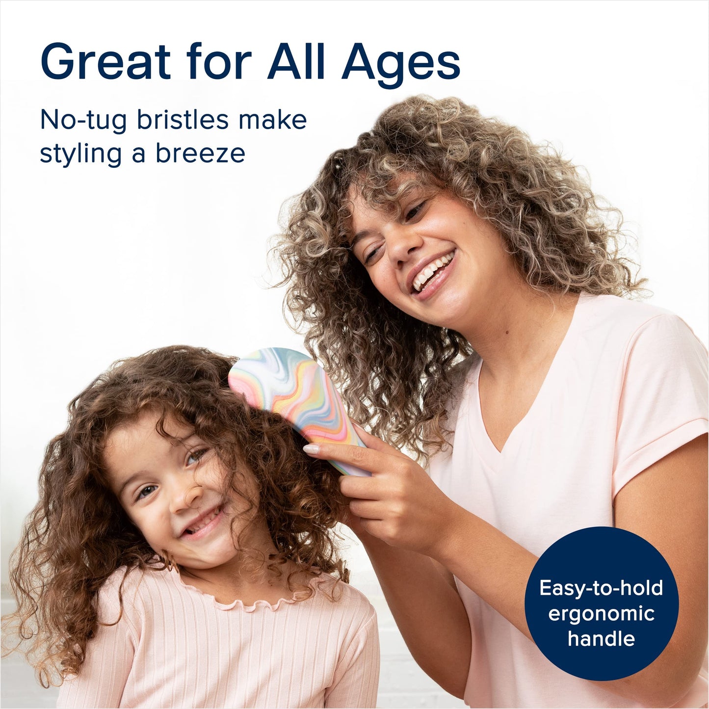 Crave Naturals Glide Thru Entwirrbürste für Erwachsene und Kinder. Entwirrbürste für natürliches, lockiges, glattes, nasses oder trockenes Haar. Haarbürsten für Frauen. Stylingbürste (Blau)