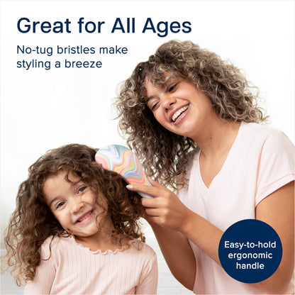 Crave Naturals Glide Thru Entwirrbürste für Erwachsene und Kinder. Entwirrbürste für natürliches, lockiges, glattes, nasses oder trockenes Haar. Haarbürsten für Frauen. Stylingbürste (Blau)
