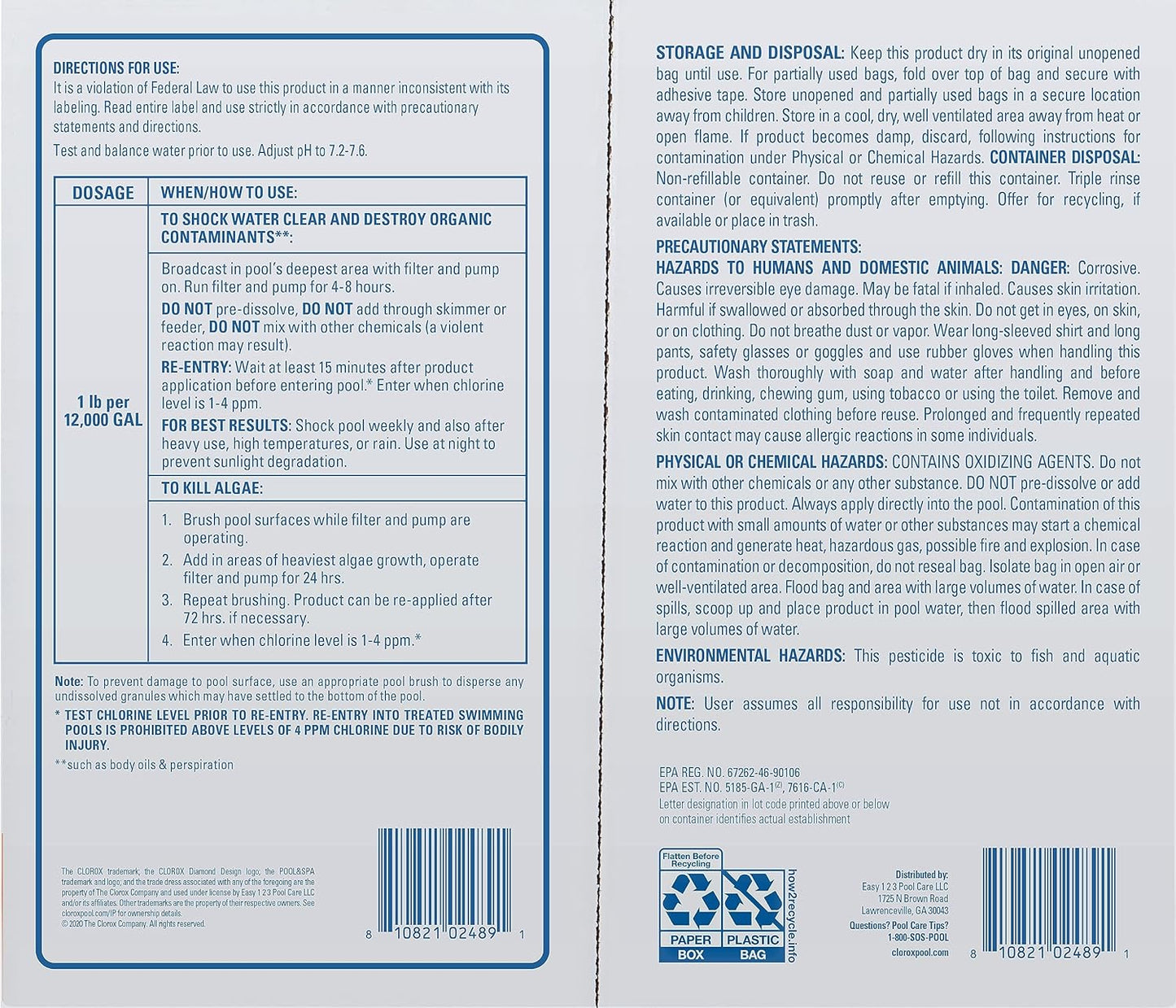 Clorox Pool&Spa Shock XTRABLUE Plus: Crystal-Clear Water in Minutes