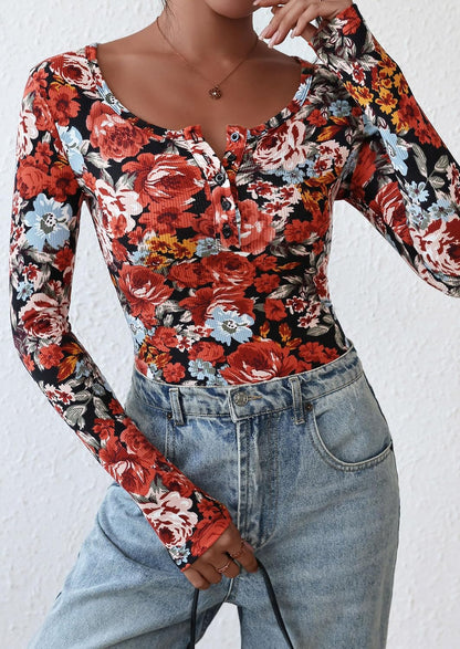 PRETTYGARDEN Women's 2026 Fall Long Sleeve Henley T Shirts