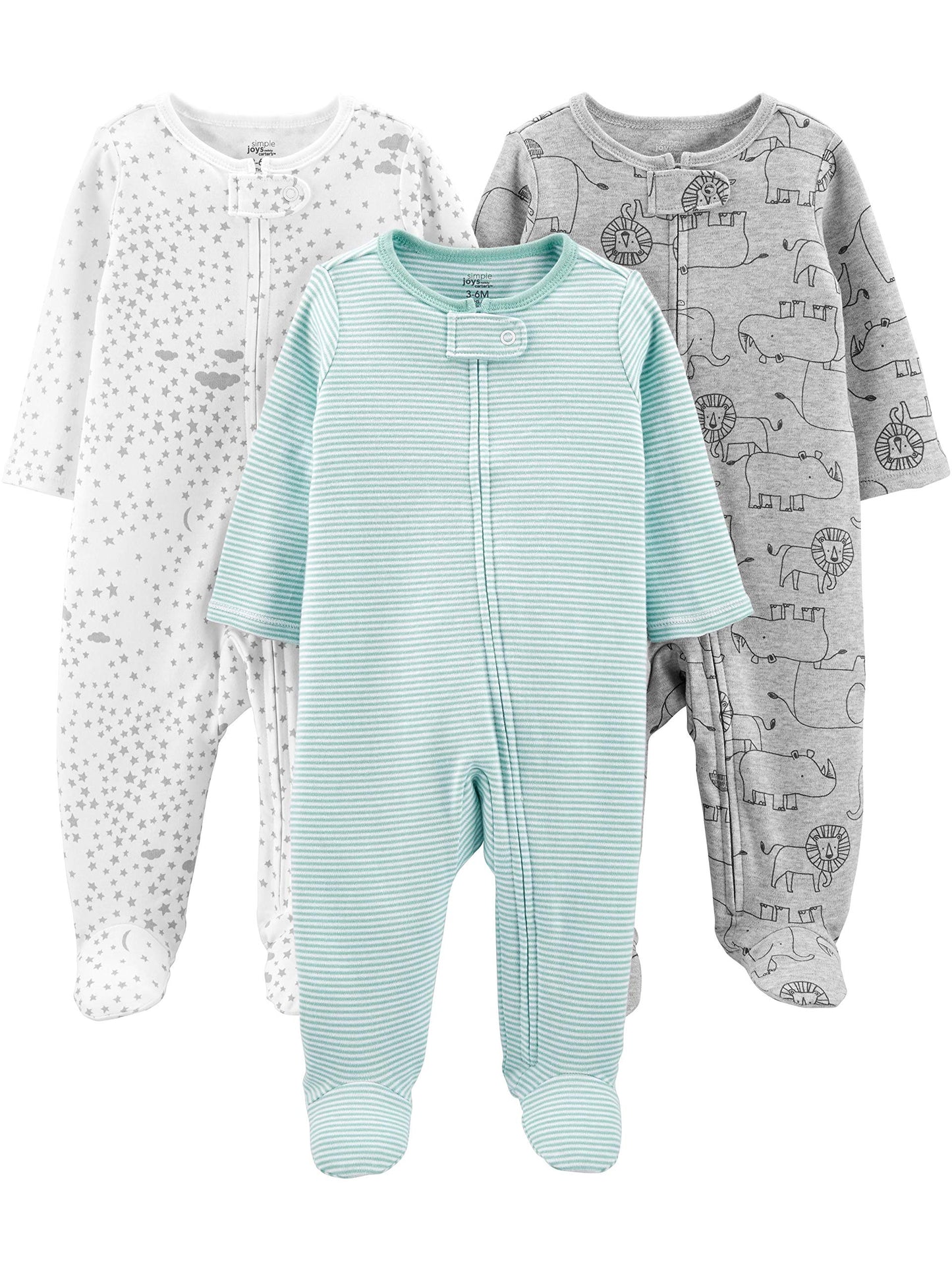 PreemieGreen Stripe/Grey Lion/White Stars
