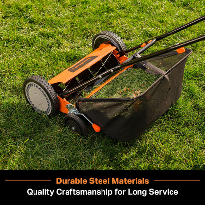 LawnMaster LMRM1602 Push Reel Lawn Mower 16-Inch 5-Blade