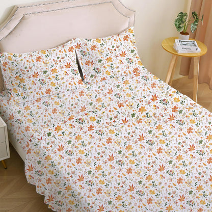 Viviland Floral Queen Sheet Set: Soft, Breathable, and Stylish Bedding