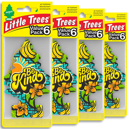 LITTLE TREES Car Air Freshener | Hanging Tree Provides Long Lasting Scent for Auto and Home | Black Ice, 24 Air Fresheners