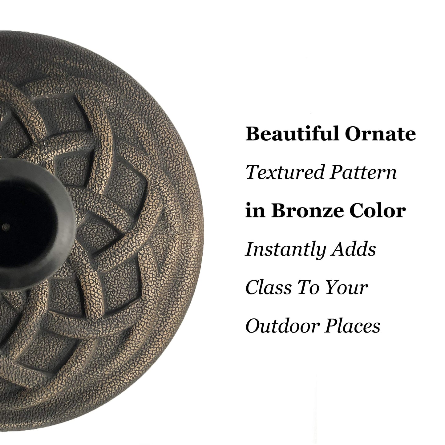 BACKYARD EXPRESSIONS PATIO · HOME · GARDEN 911554 21 Pound Umbrella Base, Bronze