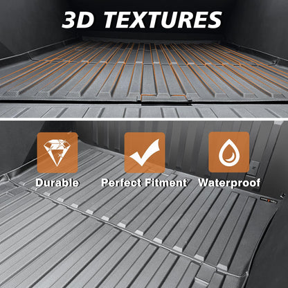 TripleAliners Truck Mat Compatible with 2019-2026 Chevy Silverado 1500 / GMC Sierra 1500 6.6FT Accessories, Truck Bed Mat Heavy Duty Custom Fit All Weather Protection TPE Pickup Liner, Standard Bed