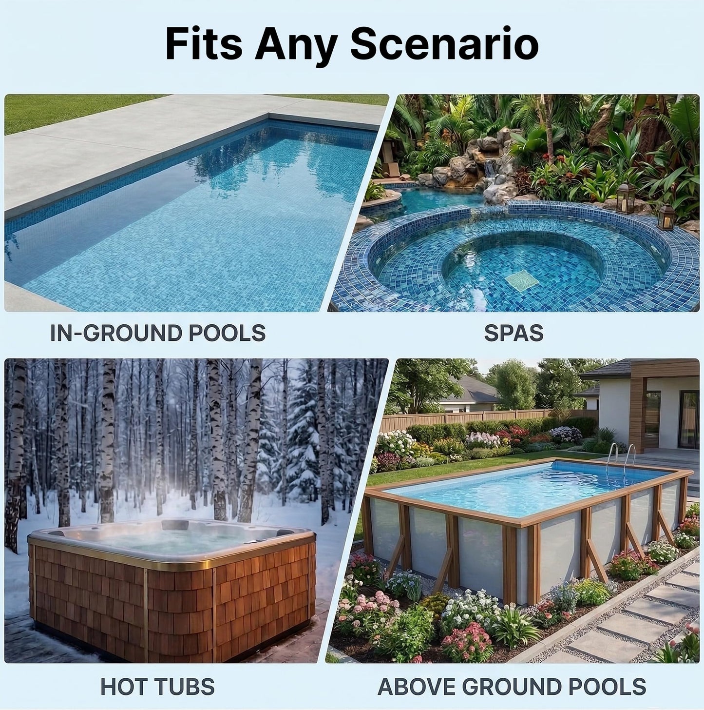 Cordless Pool Vacuum for Above Ground & Inground Pools, Consciot Handheld Rechargeable Pool Cleaner with 1110 GPH Suction, Telescopic Pole up to 87.5", 1H Runtime, See-Through Head for Debris & More