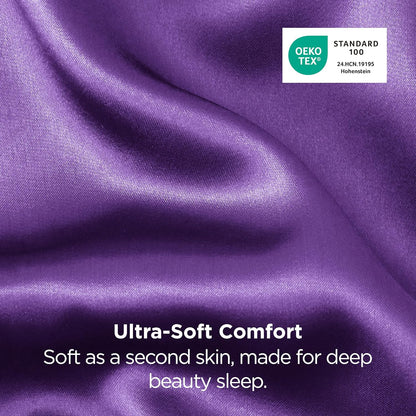 Bedsure Satin-Kissenbezug, Queen-Size, 2er-Pack, Seidenkissenbezügen ähnlich, seidige Kissenhüllen mit Hotelverschluss, Raumdeko, Valentinsgeschenke für Frauen und Männer, Grau, 50x75 cm