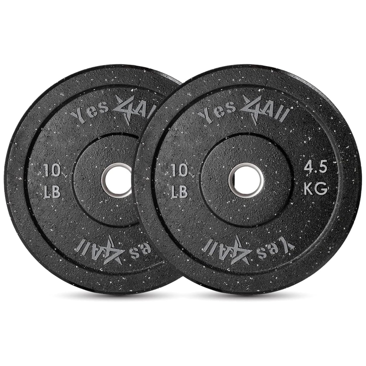 Yes4All 2" Bumper Plate, 10-190 LB Olympic Rubber Weight Plate with Steel Hub for WeightLifting, Strength Training, Home Gym, Less Impact, Absorb Bounce & Shock, Multiple Options