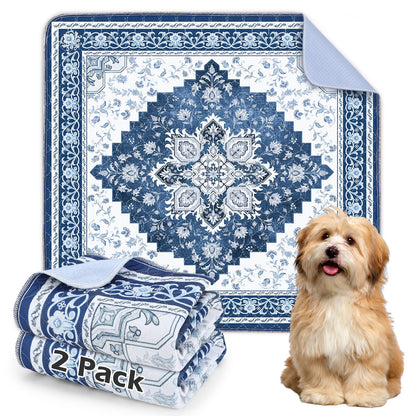 INVENHO Washable Pee Pads for Dogs 72"x72" Reusable Dog Pads Extra Large Upgrade Non-Slip Dog Pee Pads Heavy Absorbency Puppy Pee Pads Quick Dry Whelping Pads/Waterproof Puppy Training Pad