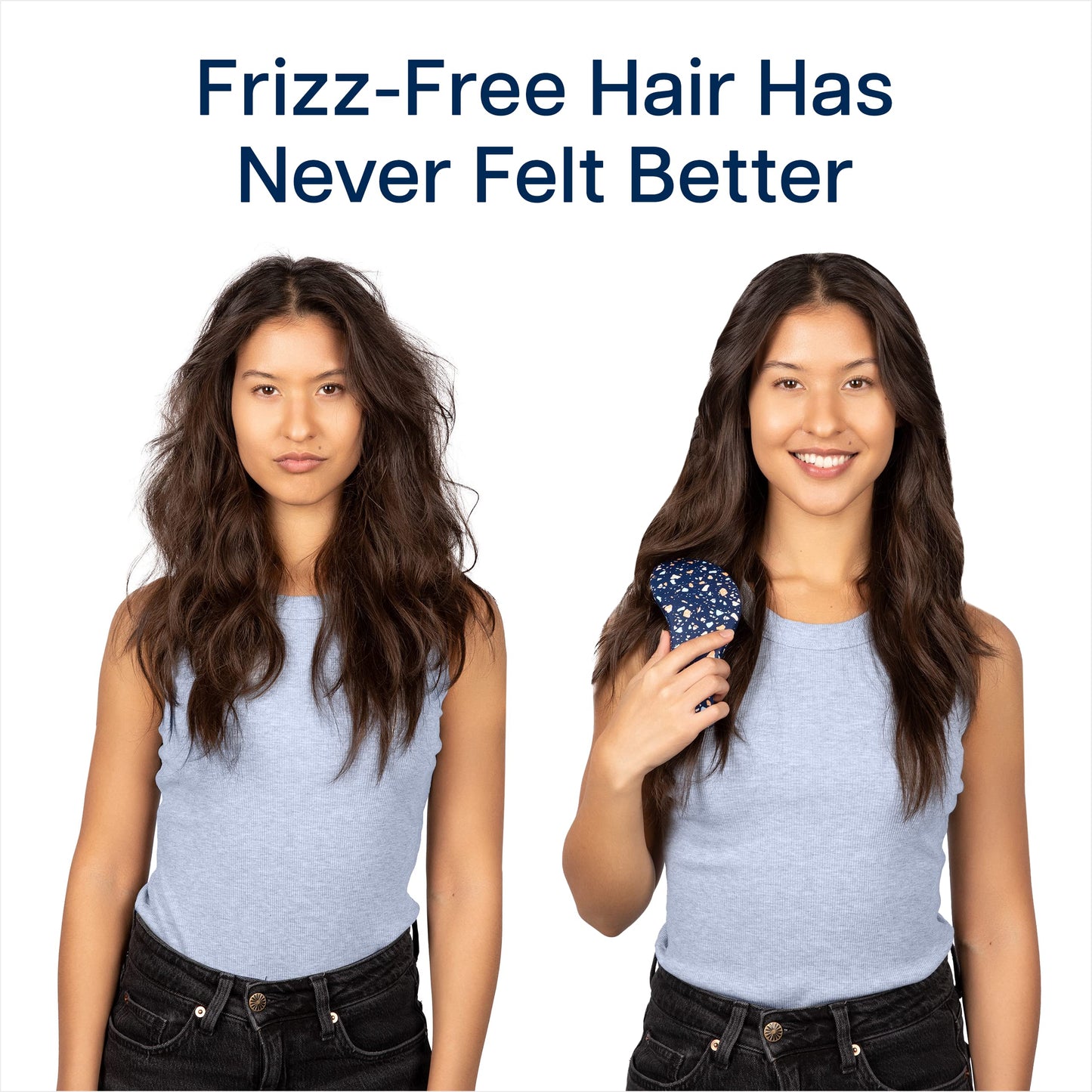 Crave Naturals Glide Thru Entwirrbürste für Erwachsene und Kinder. Entwirrbürste für natürliches, lockiges, glattes, nasses oder trockenes Haar. Haarbürsten für Frauen. Stylingbürste (Blau)