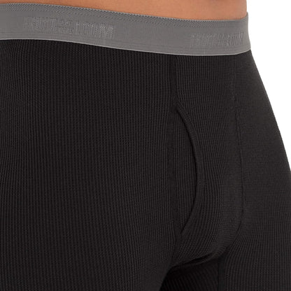 Fruit of the Loom Herren Premium Waffel-Thermo-Unterwäsche lange Unterhose aus recyceltem Material (1er-, 2er-, 3er- und 4er-Pack)