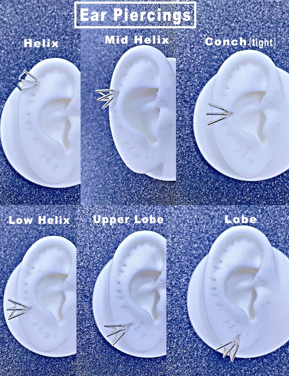 TDEBA Conch Piercing Schmuck, 316L Chirurgenstahl Segment Nasenring, CZ Knorpel Ohrringe, Lippenring, Segment Helix Rook Nahtloser Clicker Piercing Schmuck